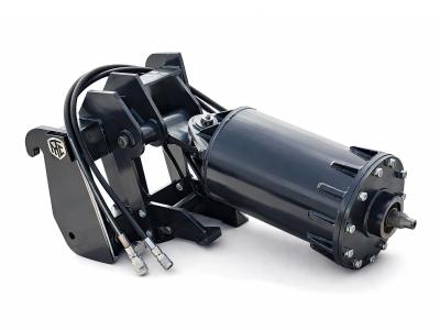 Hydraulic auger for soil drilling