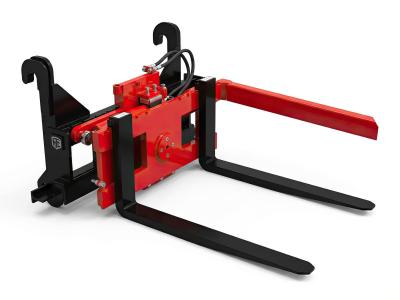 Pallet container rotator forks