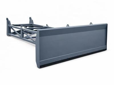 Grain pushing blade with extension